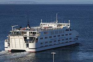 Rear view of the ferry