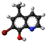 Ball-and-stick model of the tilbroquinol molecule