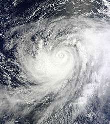 Satellite photo of Muifa with double eyewalls