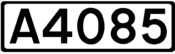 A4085 road shield