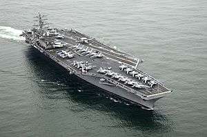 USS Nimitz (CVN-68) at sea near San Diego, CA