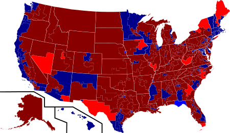 Color coded map of 2014 Senate races