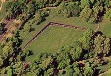 Aerial view of the Vietnam Veterans Memorial