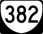 State Route 382 marker