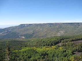 The northwestern edge of Grand Mesa from  the south.