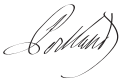 Cursive signature in ink