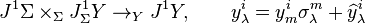  J^1\Sigma\times_\Sigma J^1_\Sigma Y\to_Y J^1Y, \qquad
y^i_\lambda=y^i_m \sigma^m_\lambda +\widehat y^i_\lambda