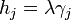 h_j=\lambda \gamma_j